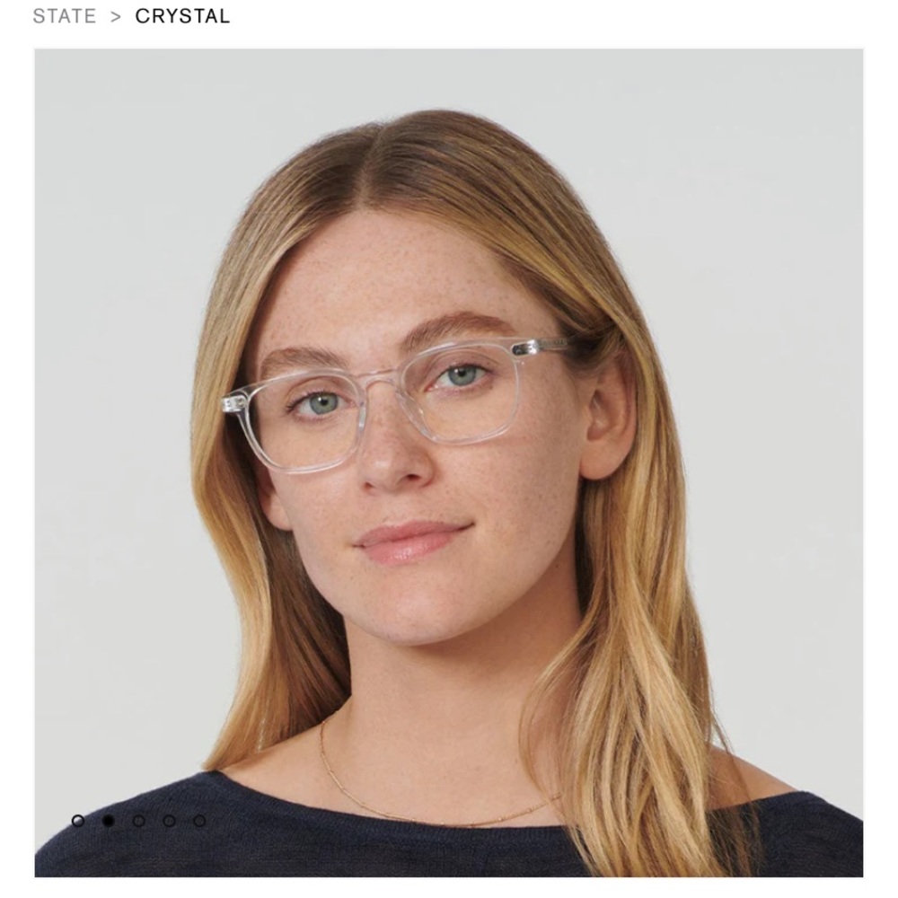 Krewe state blue light glasses in crystal